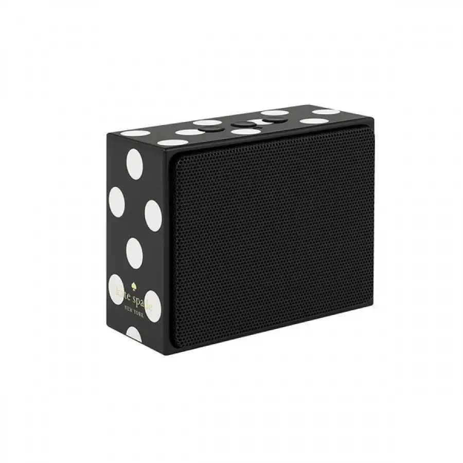kate spade new york Portable Wireless Bluetooth Speaker - Black / Cream Dots