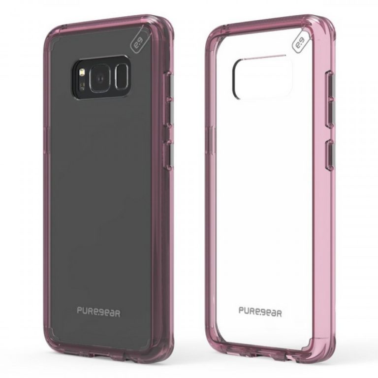 PureGear Slim Shell Pro for Samsung S8+ – Clear/Pink