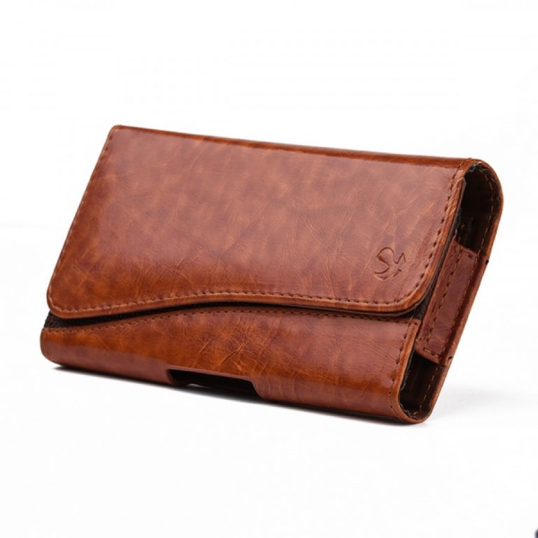 LUXMO LPLGGFLU17HBR Leather Pouch