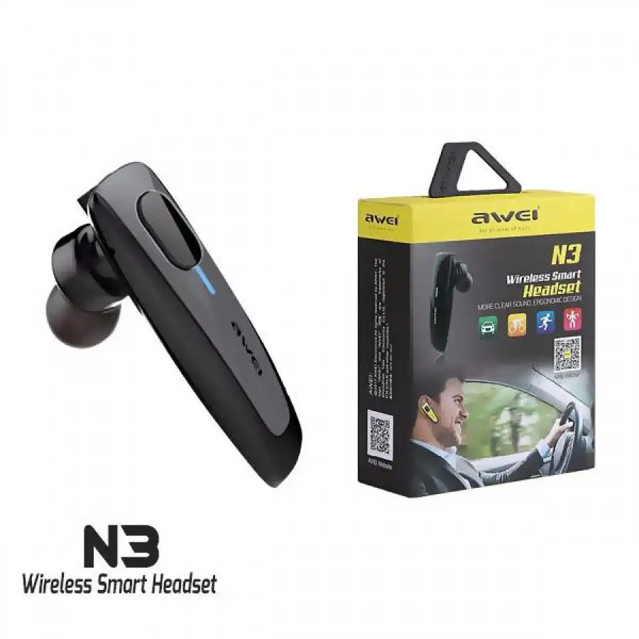 AWEI N3 Bluetooth Headset Black