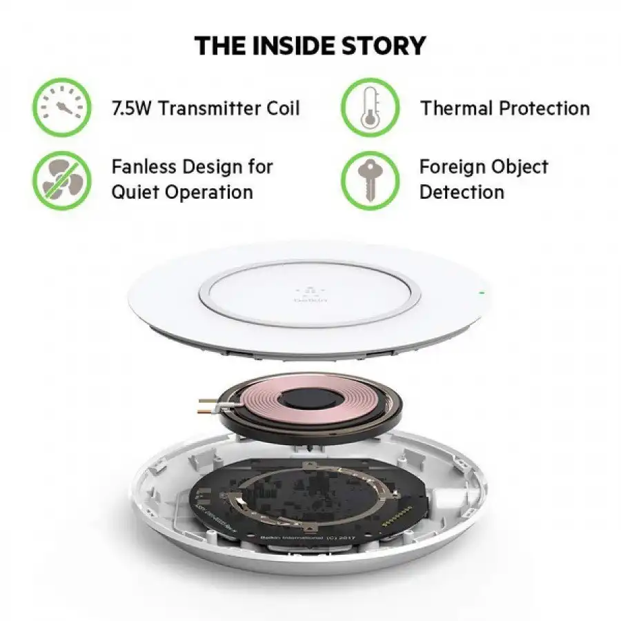 Belkin Boost UP Wireless Charging Pad, Optimal 7.5W Charging for iPhone 8, iPhone 8 Plus and iPhone X - Image 3