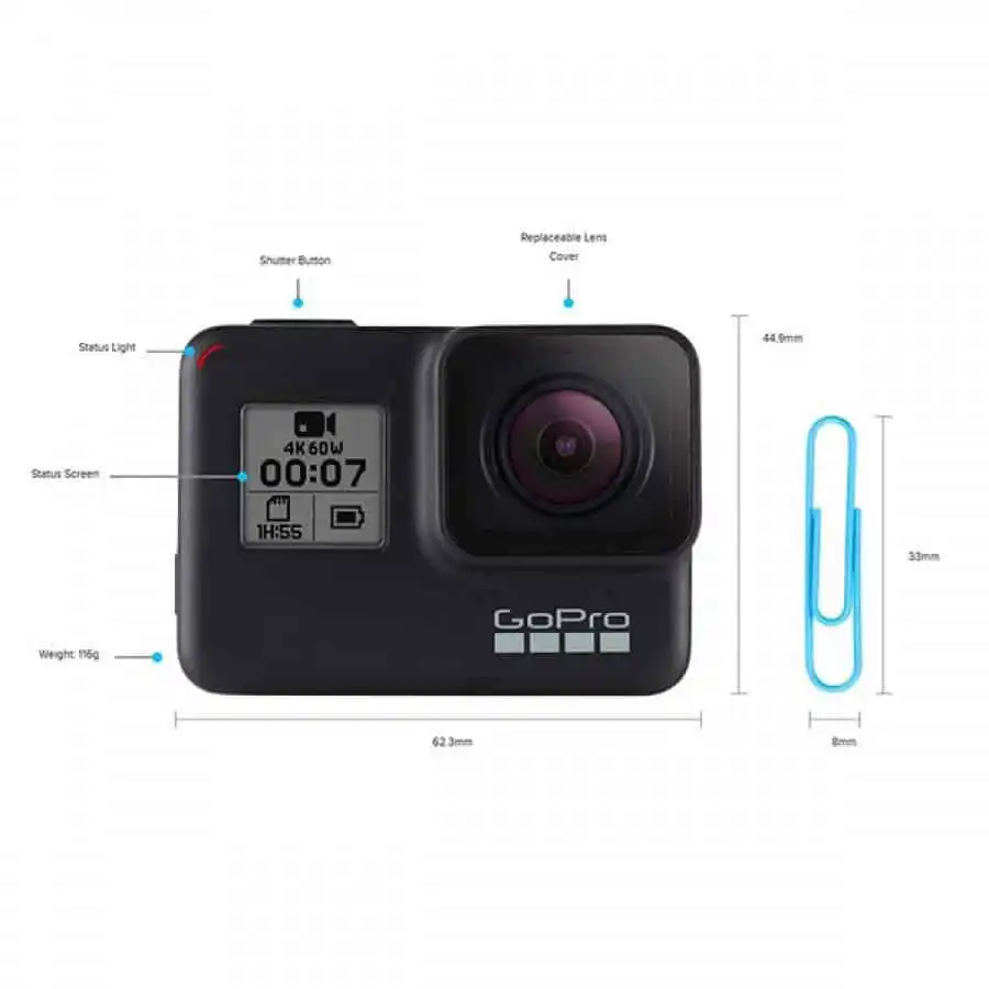 GoPro HERO7 Waterproof HD Sports & Helmet Camera - Black - Image 2