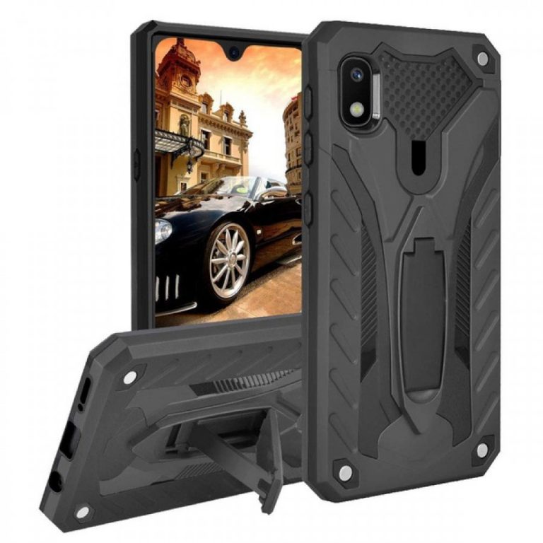 Samsung Galaxy A10e Hybird Case with Kick Stand Black