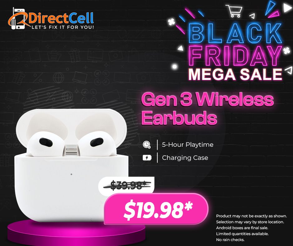 Black Friday 2025 Gen 3 Wireless Earbuds