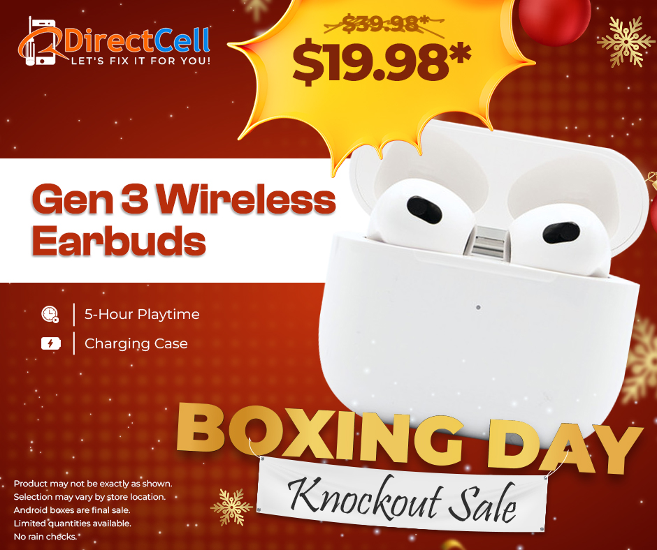 Boxing Day Sale Gen 3 Wireless Earbuds