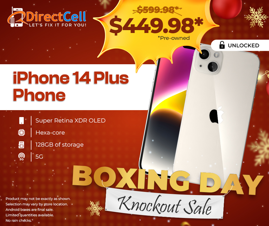 Boxing Day Sale iPhone 14 Plus Phone